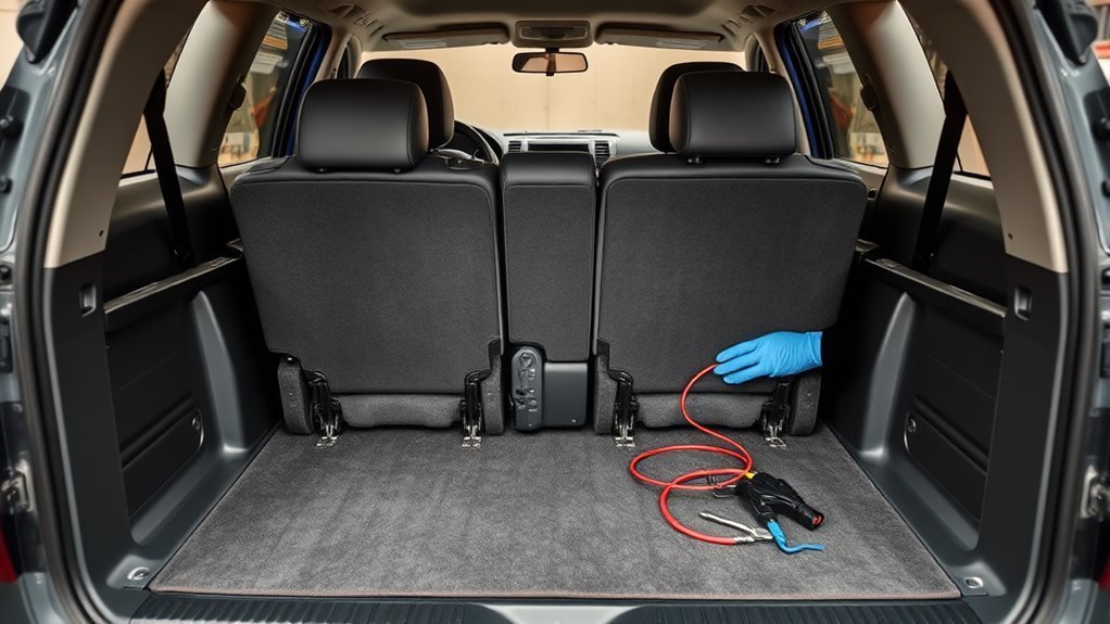 4Runner Rear Seats: Fold, Remove & Build Flat 2026 3 Toyota 4Runner seatback hinge and wiring access during rear seat disassembly