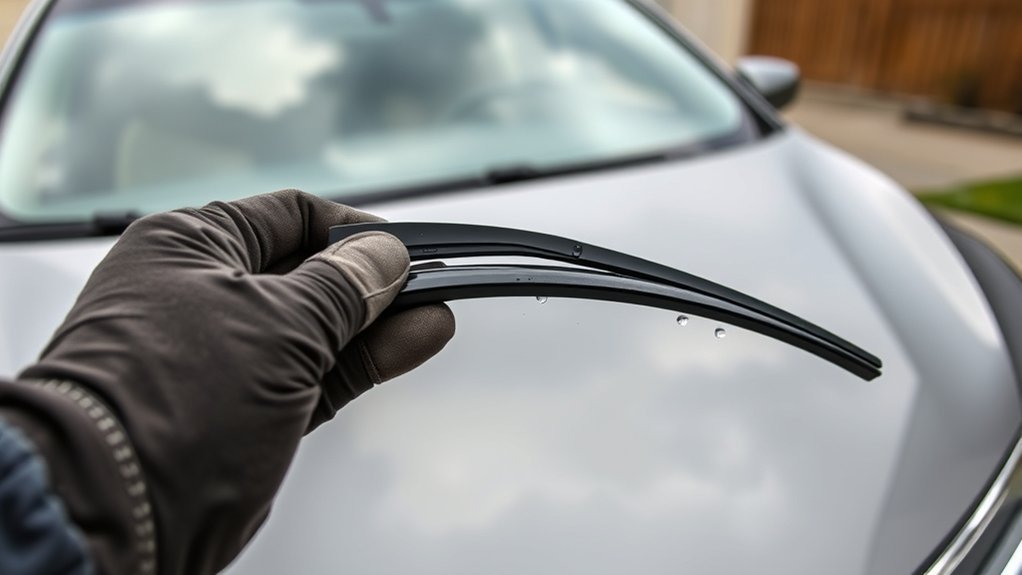 Toyota Camry windshield wipers helping maintain clear visibility in rain