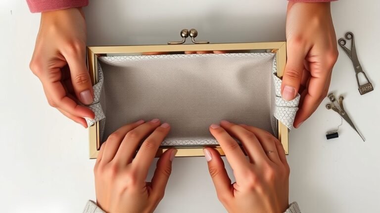 securely lined frame clutch