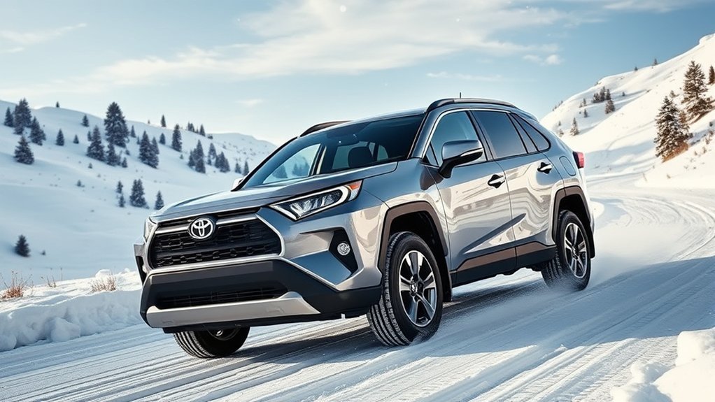 Toyota RAV4 snow driving safety tips on icy winter roads