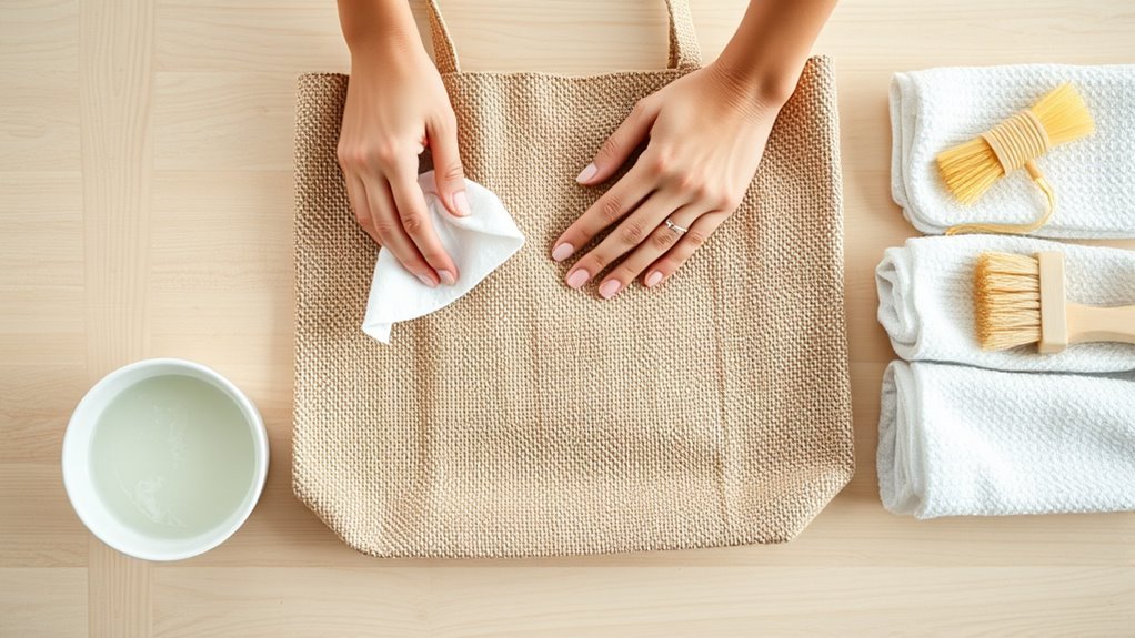 How to Clean a Jute Tote Bag Without Soaking Its Fibers 2 spot clean jute bags