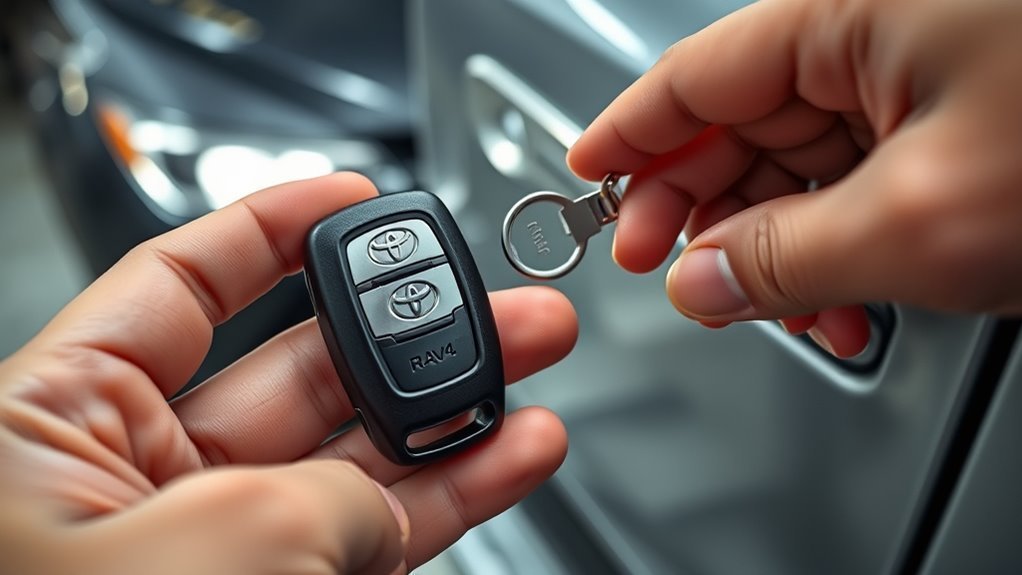 RAV4 Key Fob: Unlock and Start With Dead Battery 3 stop alarm after unlocking