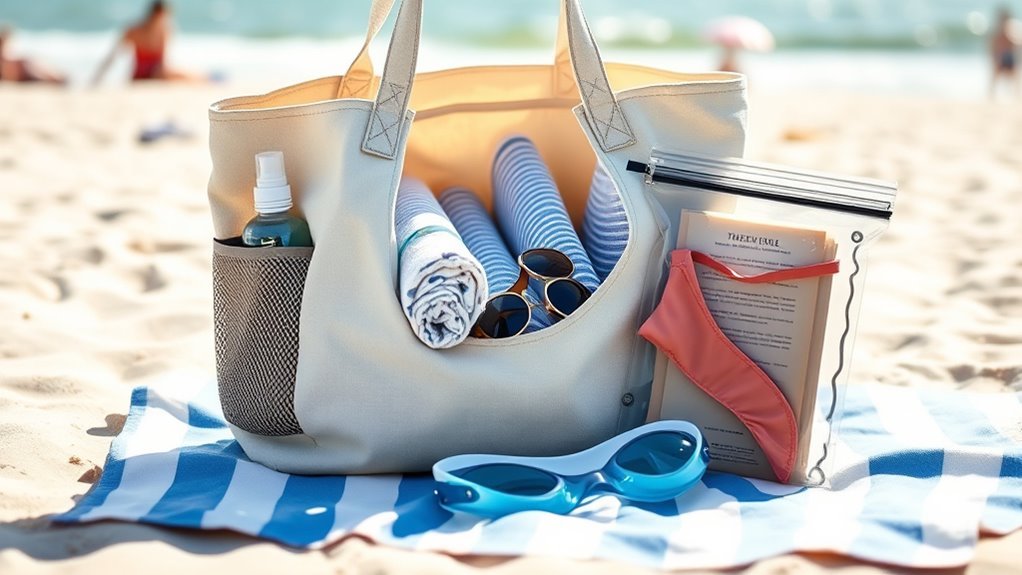 stylish spacious durable beach tote