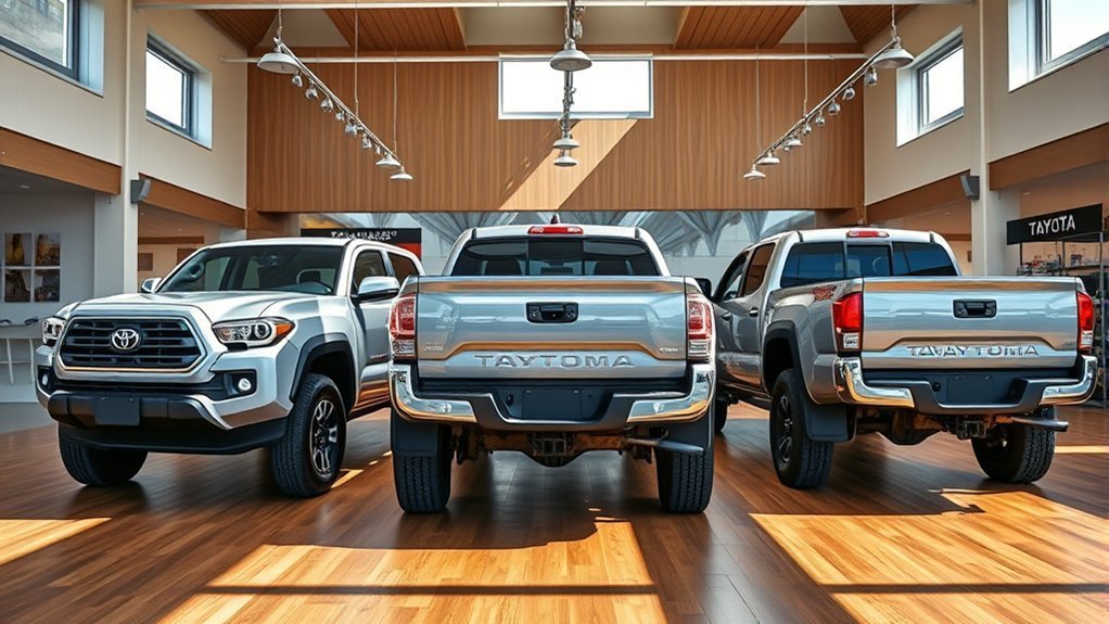 Toyota Tacoma cab options comparison showing XtraCab and Double Cab differences