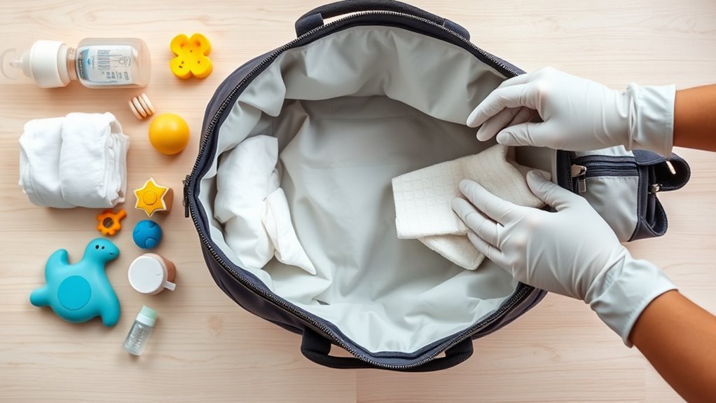 thoroughly clean diaper bag