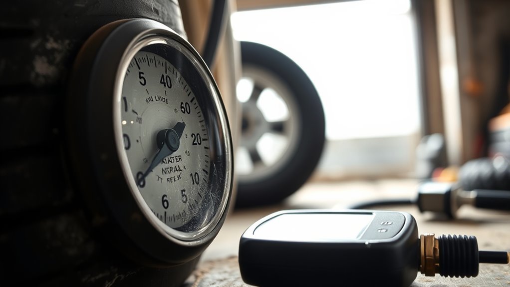 worn tire pressure gauge that may need replacement because of inaccurate readings