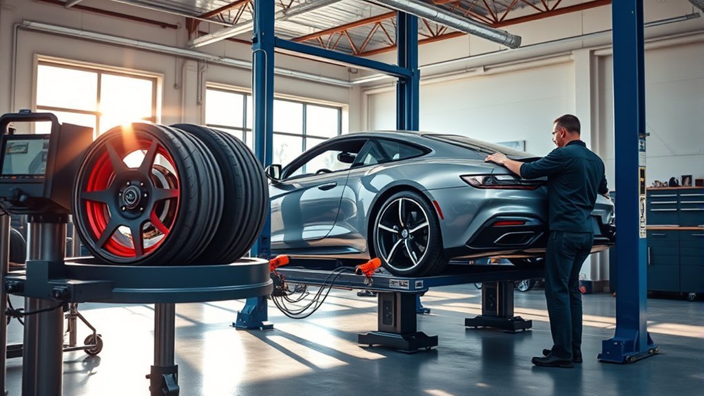 Tires on the road representing tire longevity and safer handling from proper maintenance