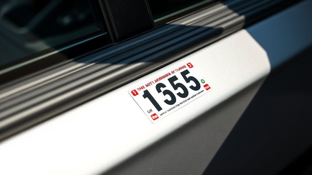 Tire Pressure Sticker Guide 2026: Read Door Jamb PSI 2 Vehicle tire and loading information sticker showing recommended cold tire pressure and tire size
