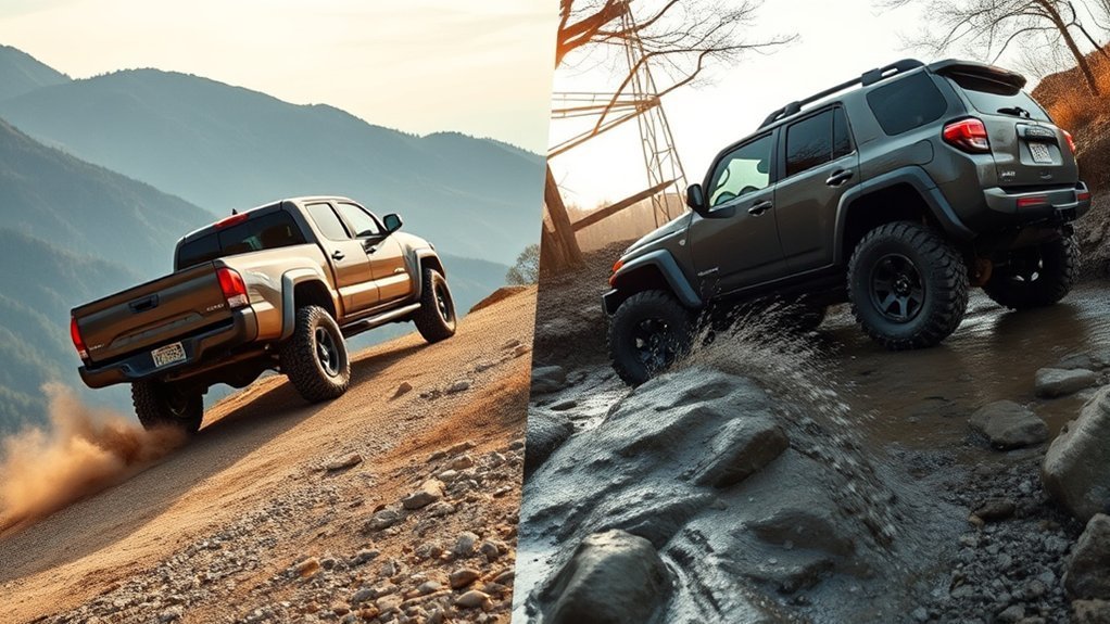 Torque management differences between part-time and full-time 4WD off road