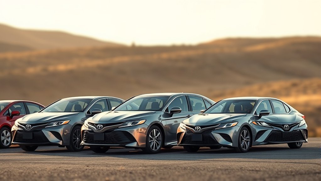 Toyota Camry evolutionary journey from early sedan to modern hybrid midsize car