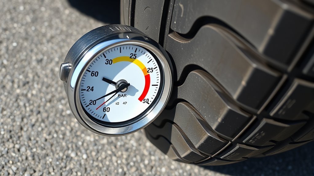 Understanding kPa tire pressure readings on a vehicle tire gauge